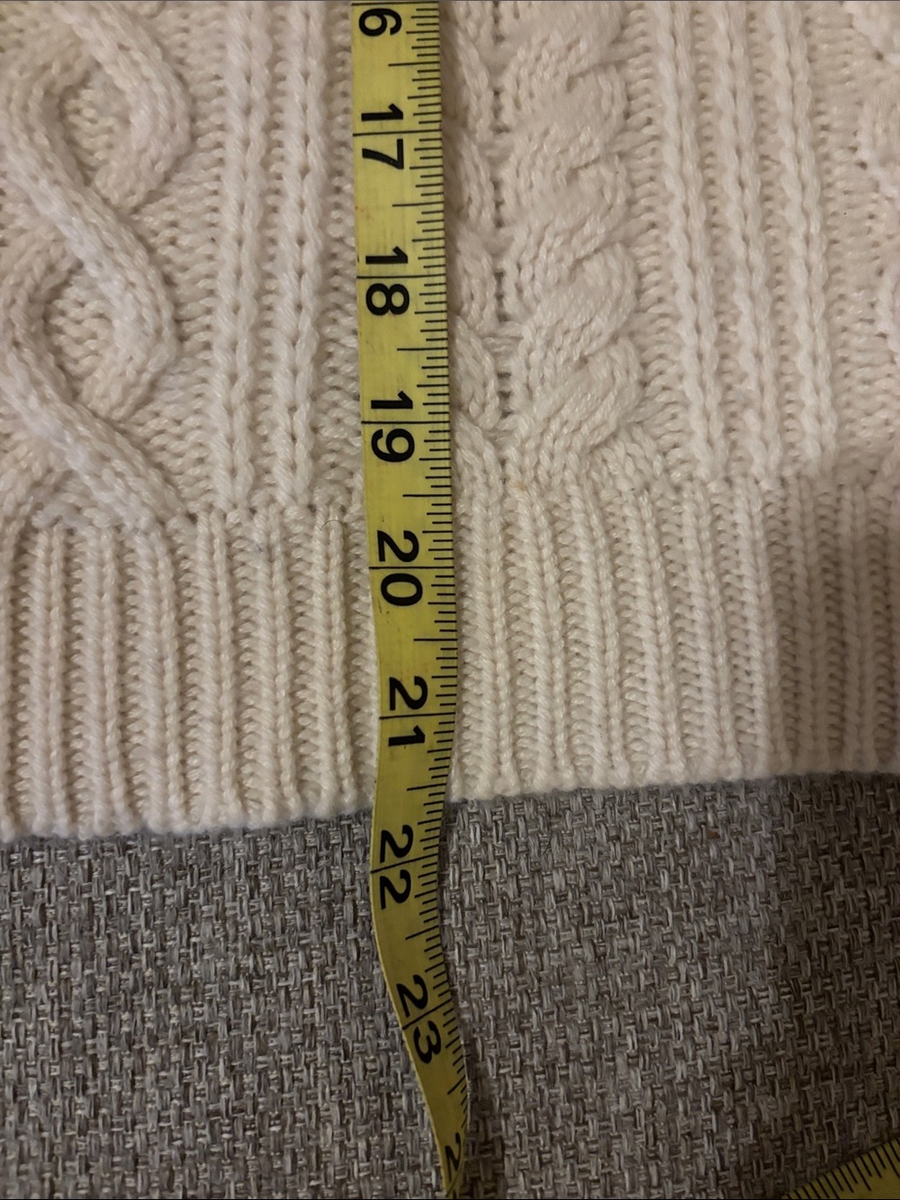 Nili Lotan Cream Cable Knit Crewneck Sweater - Picture 7 of 9